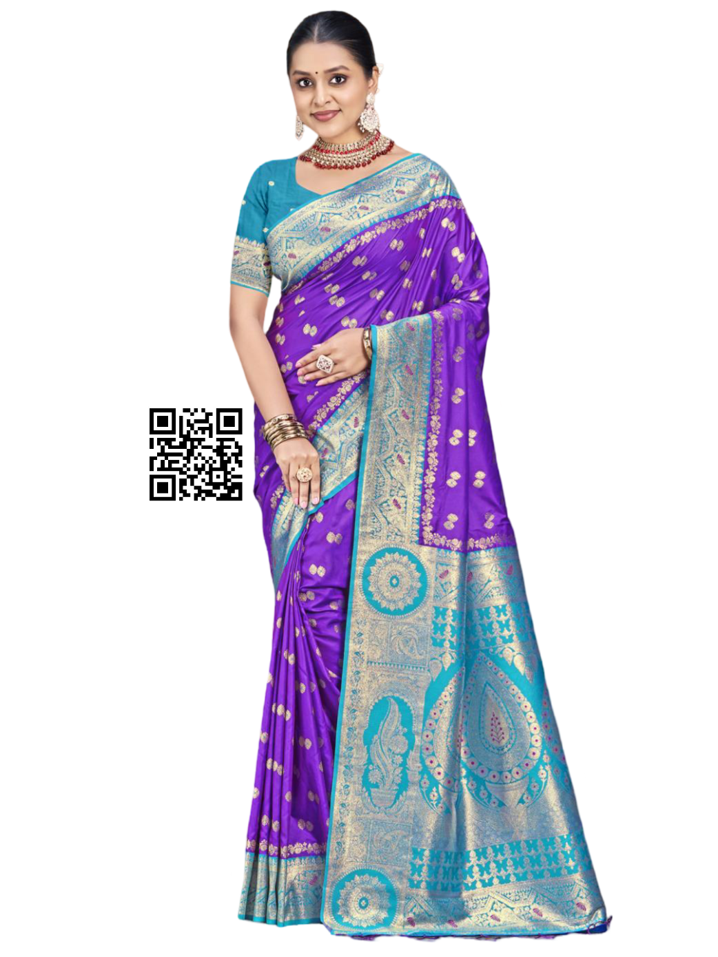 Wedding Festival wear Silk Sarees-Purple