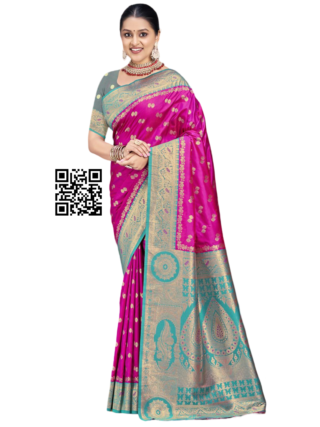 Wedding Festival wear Silk Sarees-Pink