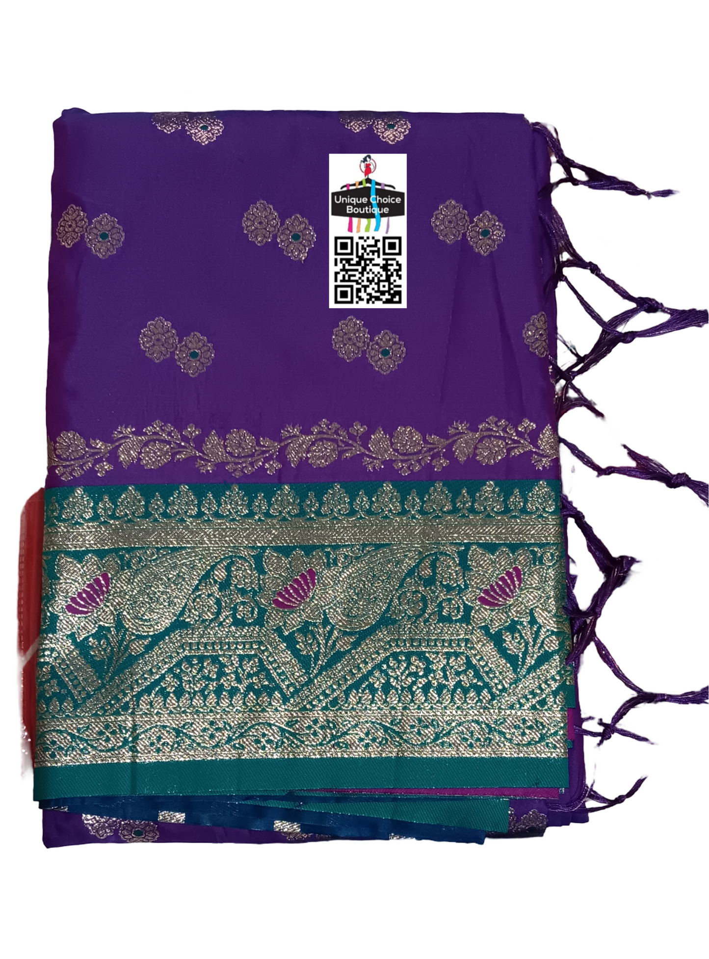 Budget Friendly Banarasi Silk Saree-Violet