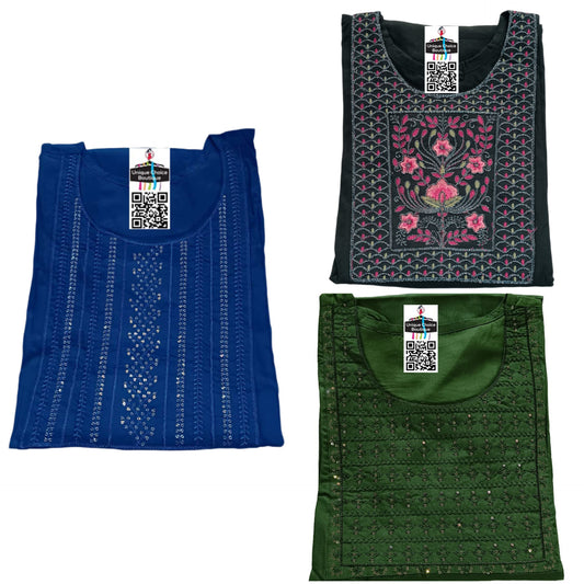 Comfort First Kurtis Combo Offer (Set of 3), Size 5XL(50)