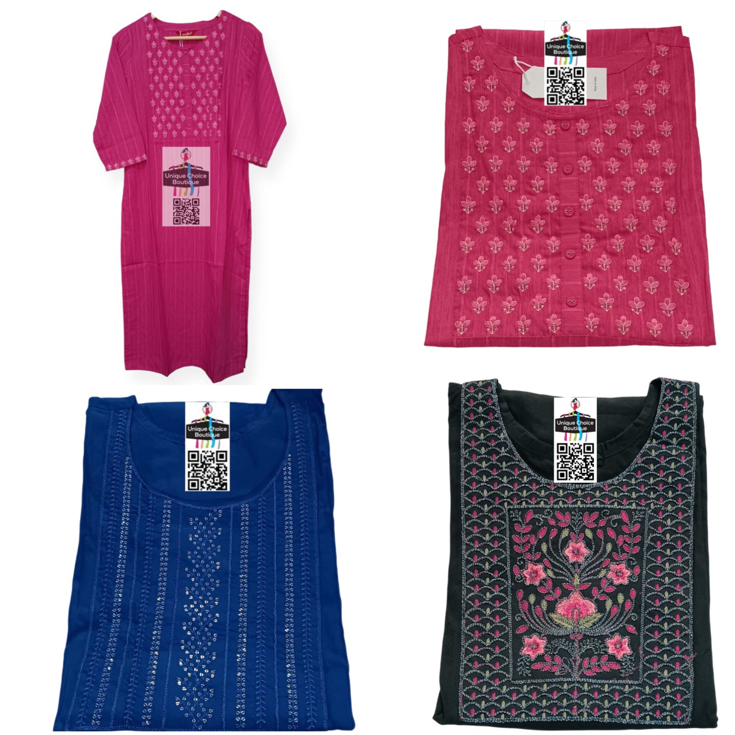 Elegance Kurtis Combo Offer(Set of 3), Size L(40)