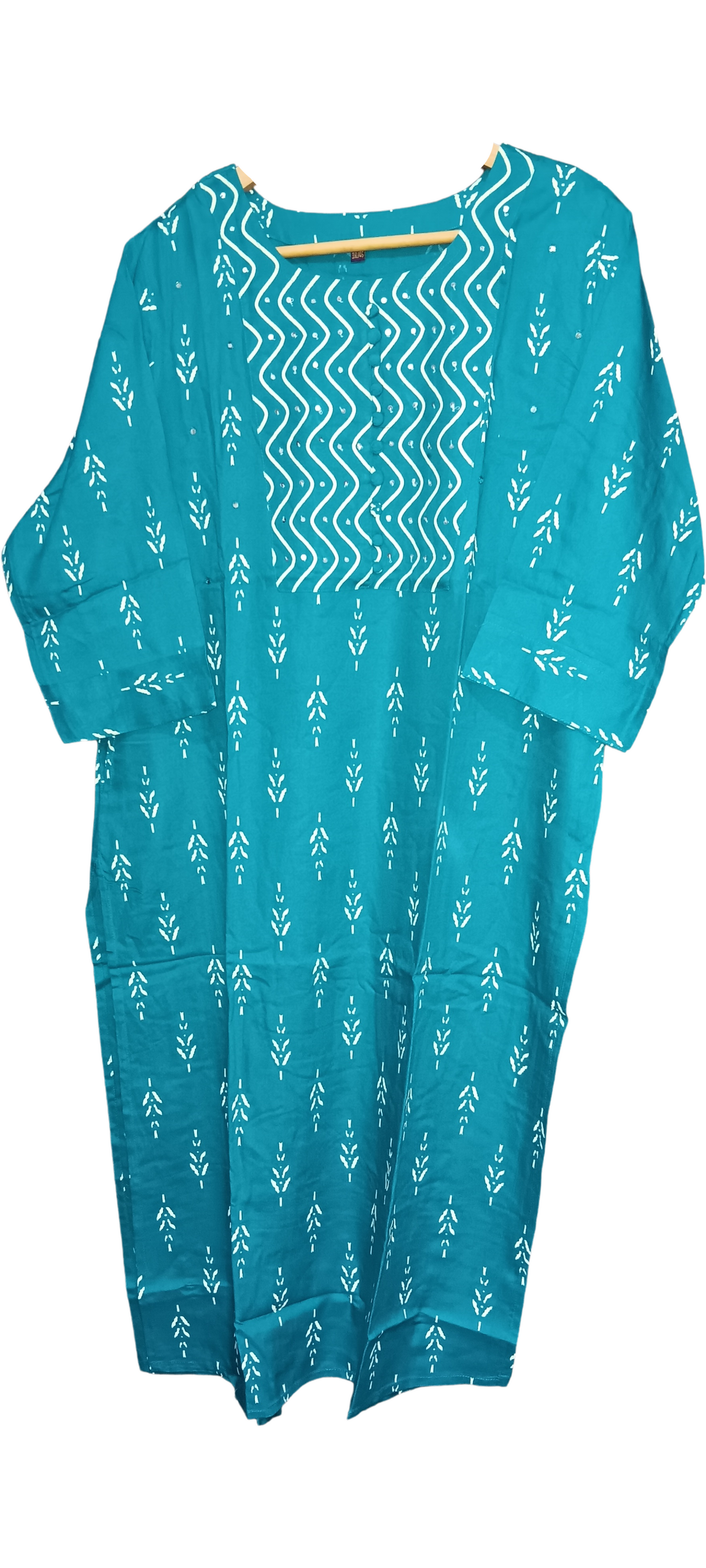 Printed Casual wear Kurtis for women-L, XL, 3XL Sizes-Blue Green