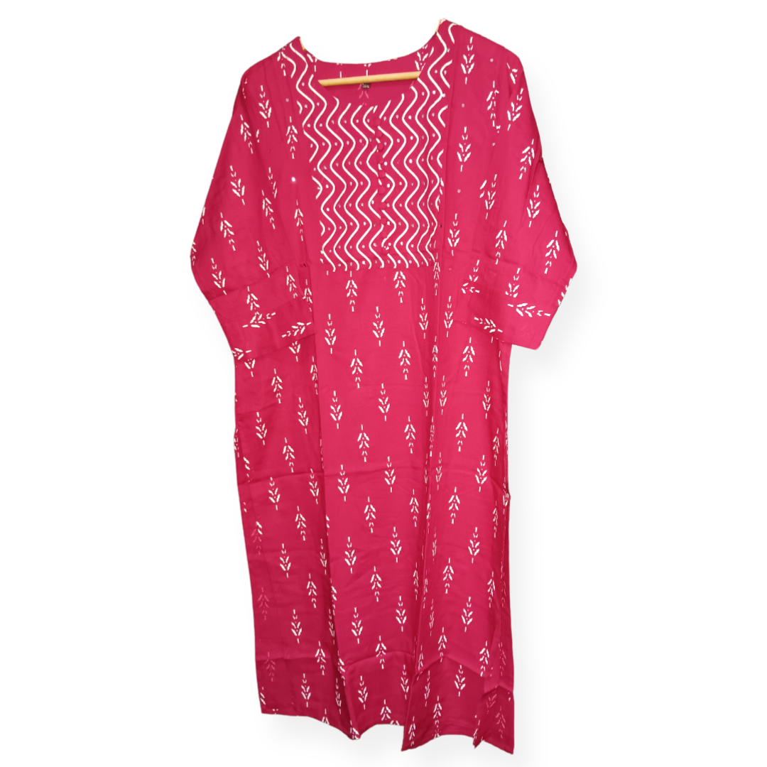 Printed Casual wear Kurtis for women-M, XL, 3XL Sizes-Red