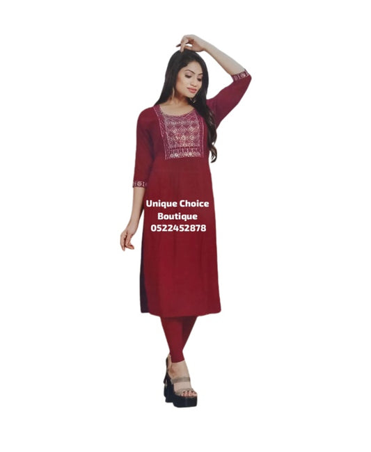 Kurtis for women XL(42) Size, Maroon