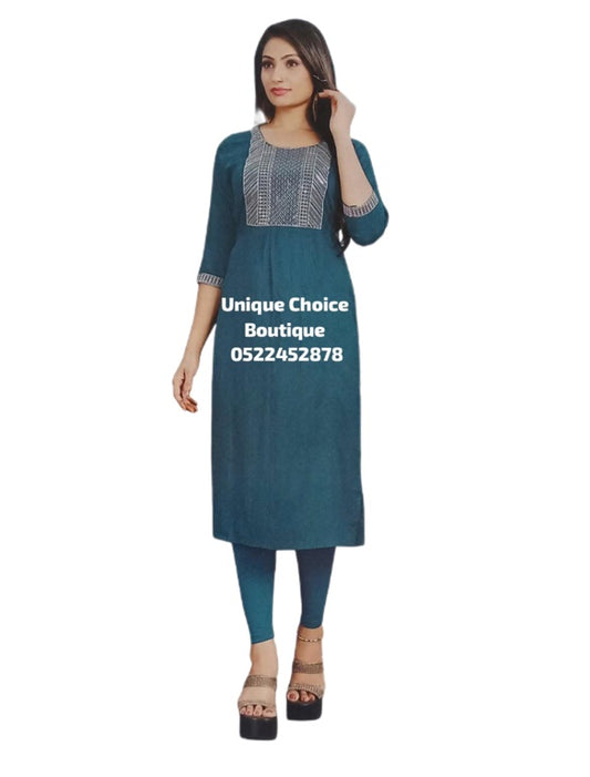 Kurtis for women XL(42) Size, Ocean Blue